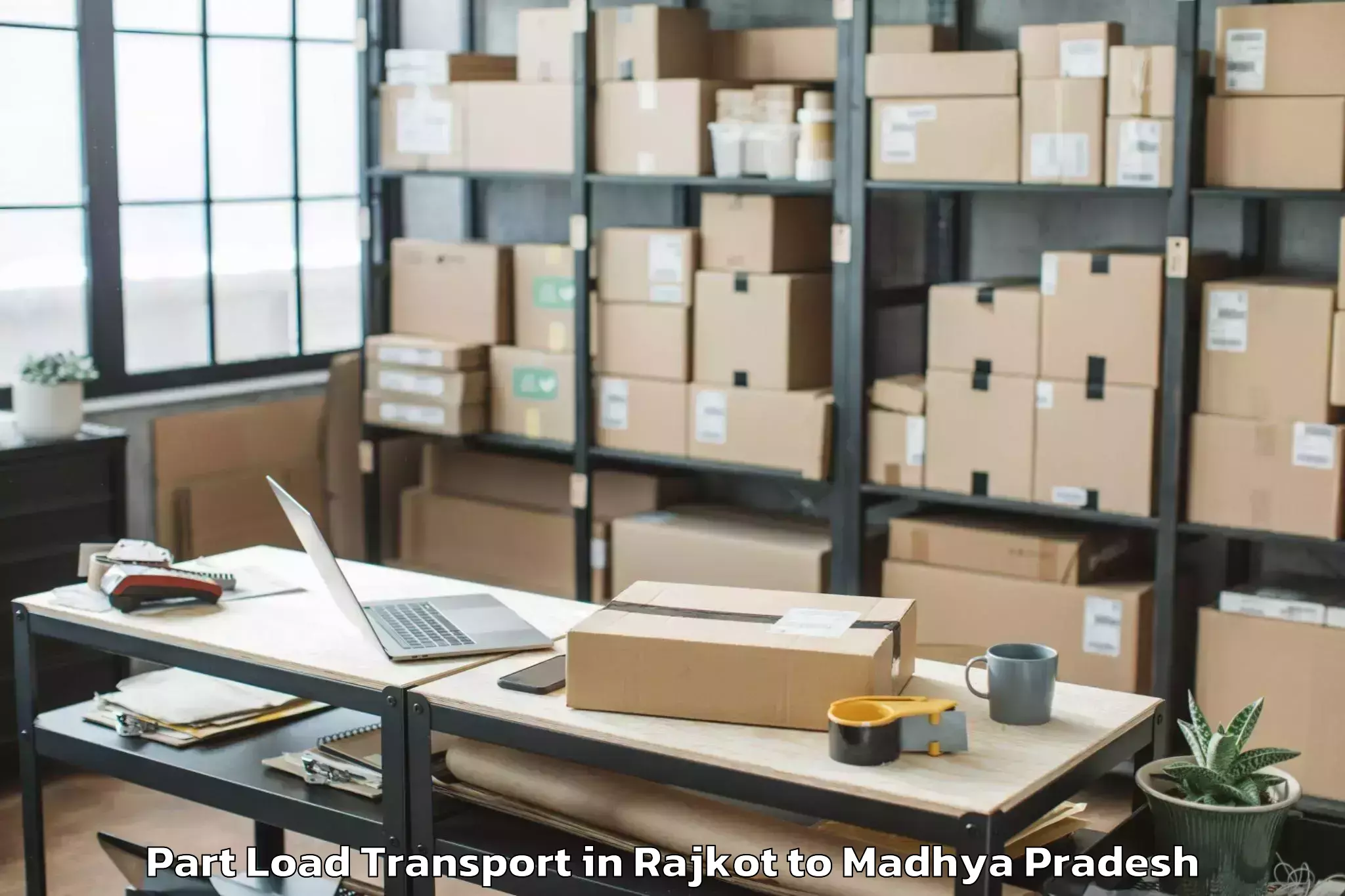 Easy Rajkot to Jobat Part Load Transport Booking